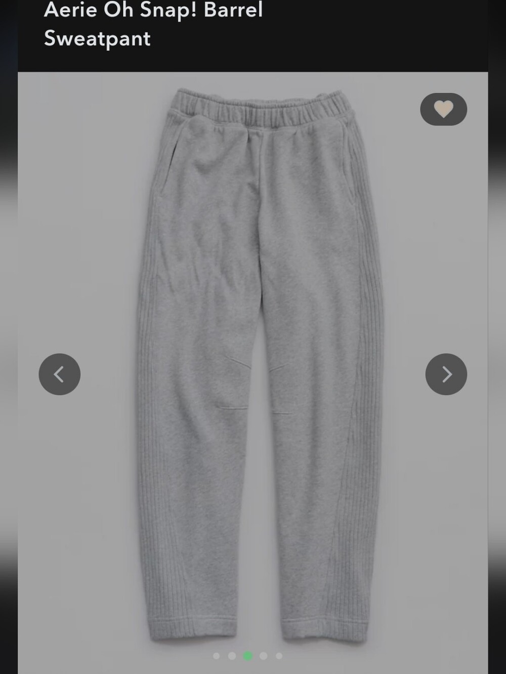 Aerie Oh Snap ! Barrel Sweatpants,Cozy Wide Leg Lounge Pants,S